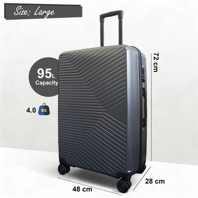 Hardshell Suitcase Set Robust 8 Wheel Luggage Cabin Case Bag