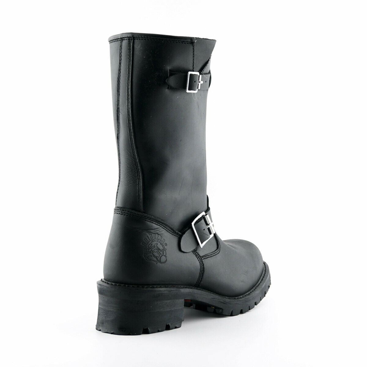 Grinders Mens Black Combat Biker Boots-Turbo