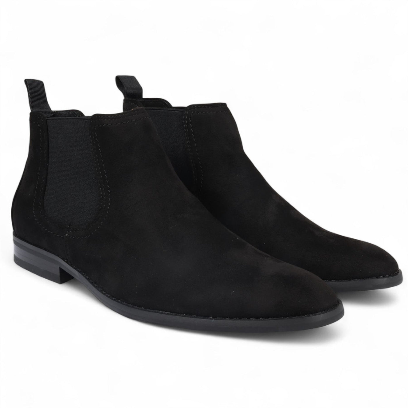 Men's Suede Chelsea Boots Real Leather Lined Slip-On