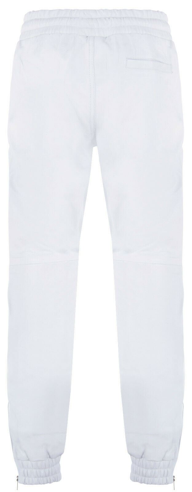 Mens  Leather Jogging Bottoms-Boston