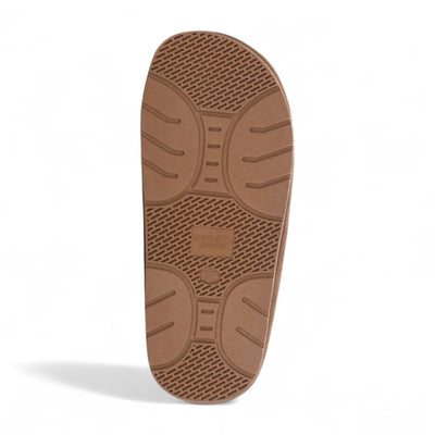 Women's Genuine Sheepskin Chestnut Suede Mule Winter Slippers - Luna