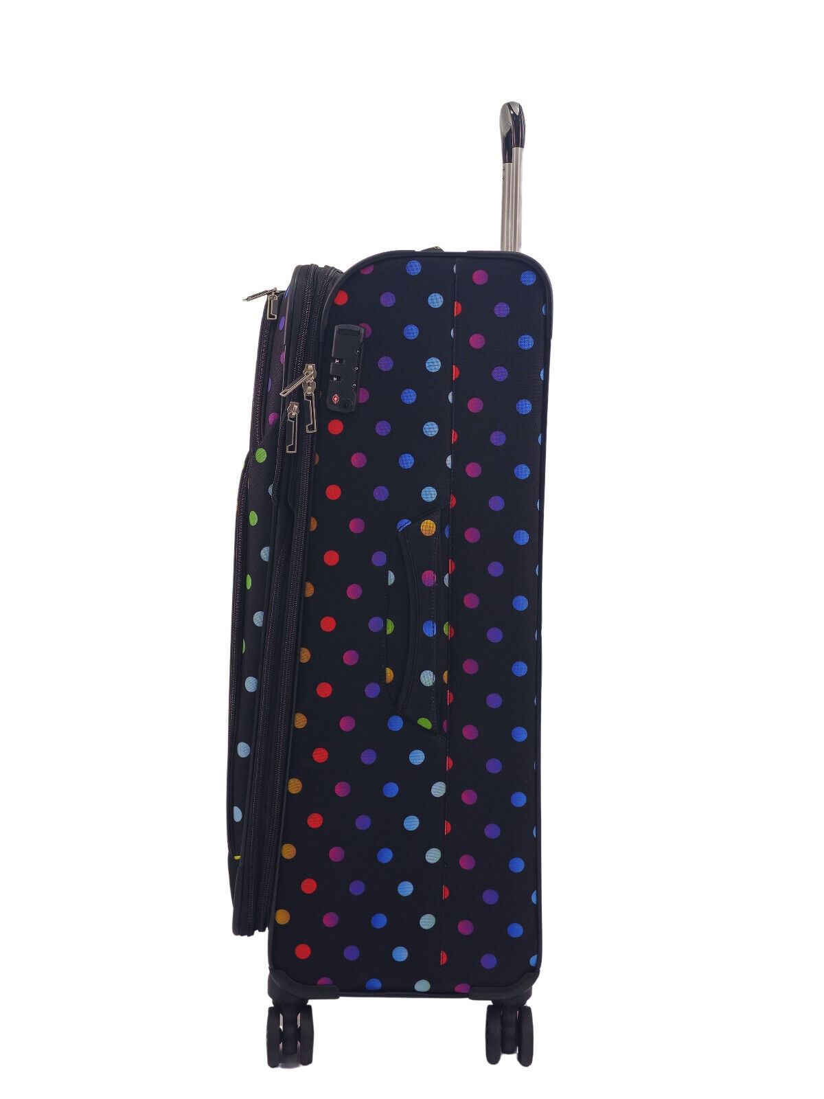 Lightweight Print Suitcases 8 Wheel Luggage Travel Soft Bags Set
