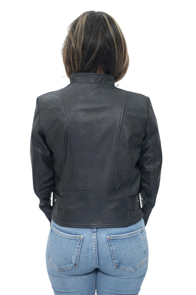 Damen Leder Bikerjacke-Celaya