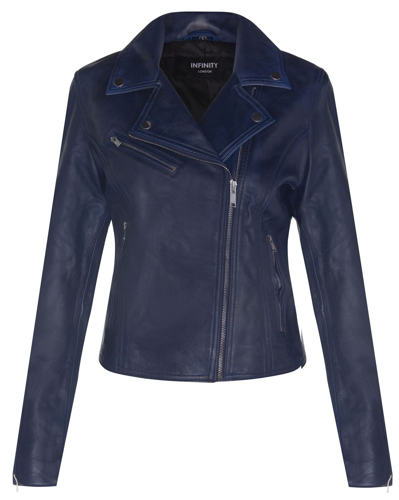 Womens Leather Classic Biker Brando Jacket-Baku