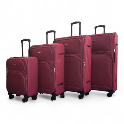 Expandable Soft 8 Wheel Lightweight Suitcase Luggage Travel Bags Set