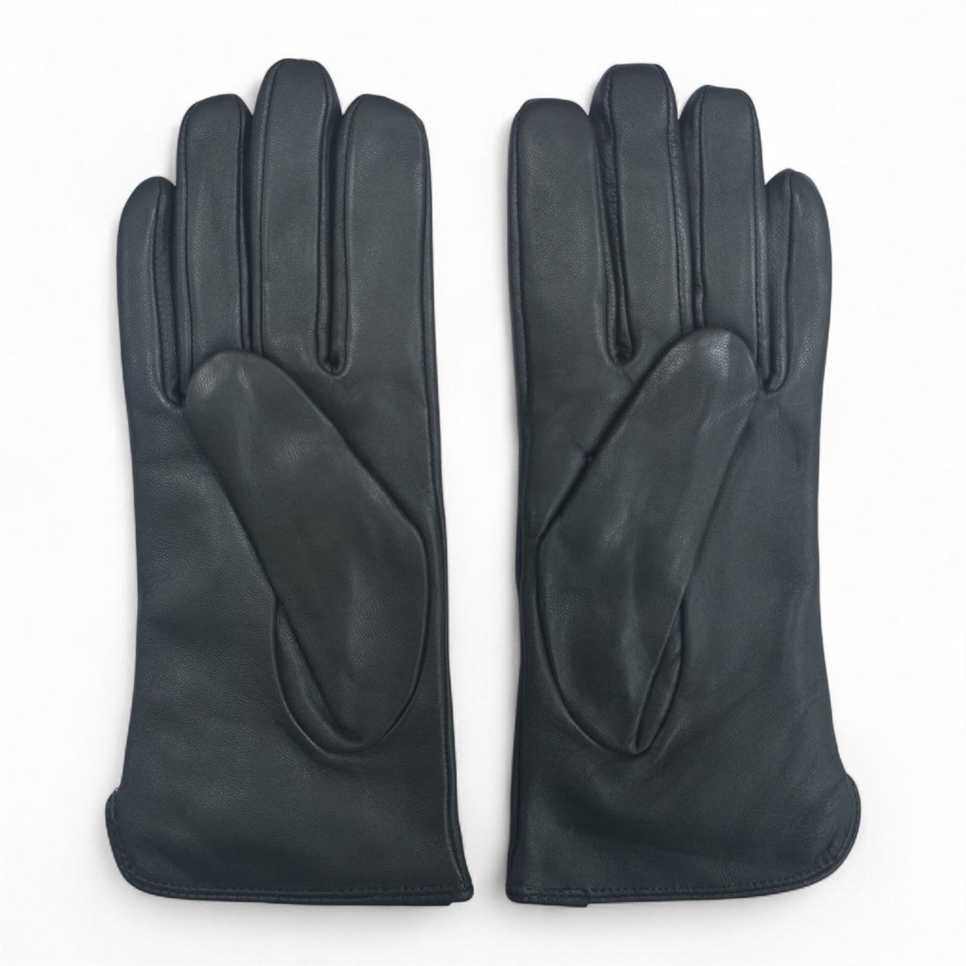 Womens Italian Leather Winter Stitch Line Design Soft Wool Lining Gloves - L-GLV-301