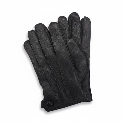 Men’s Italian Leather Warm Wool-Lined Winter Gloves - M-LGV-505