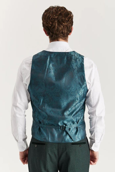 Men's Green Suit Waistcoat Prince Of Wales Formal Waistcoat