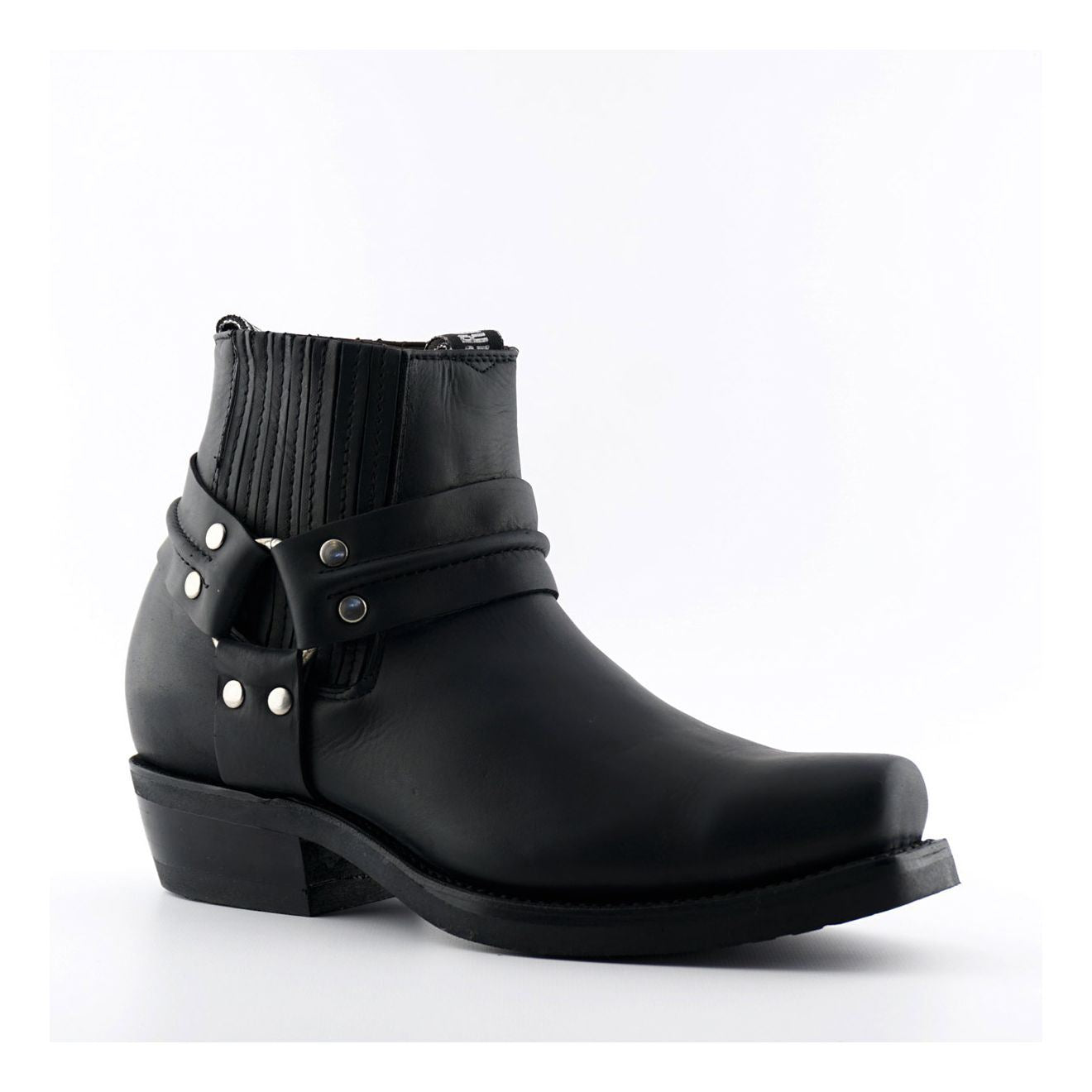 Grinders Unisex Black Western Leather Boots-Renegade Lo