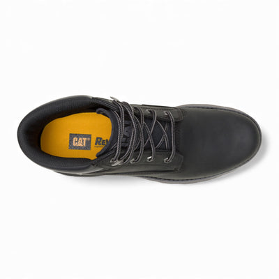 Caterpillar (CAT) Men's Pursue Black Leather Everyday Work Hiking Ankle Boots