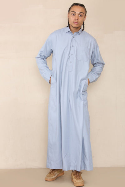 Mens Thobe Jubba Saudi Ramadan Eid Islamic Kaftan Kaudara Arabic Jubbah