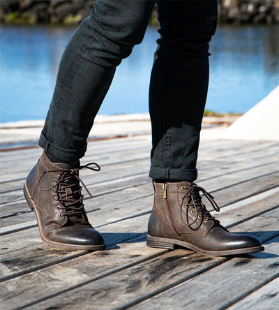 Windsorsmith Brown Leather Casual Desert Boots - Sebastien