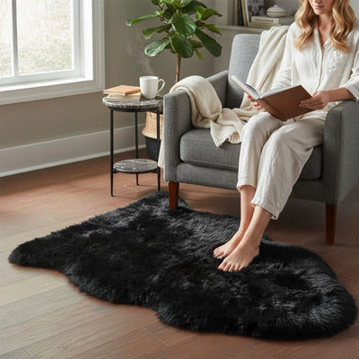 Genuine Sheepskin Natural Silky Soft Fluffy Real Wool Rug