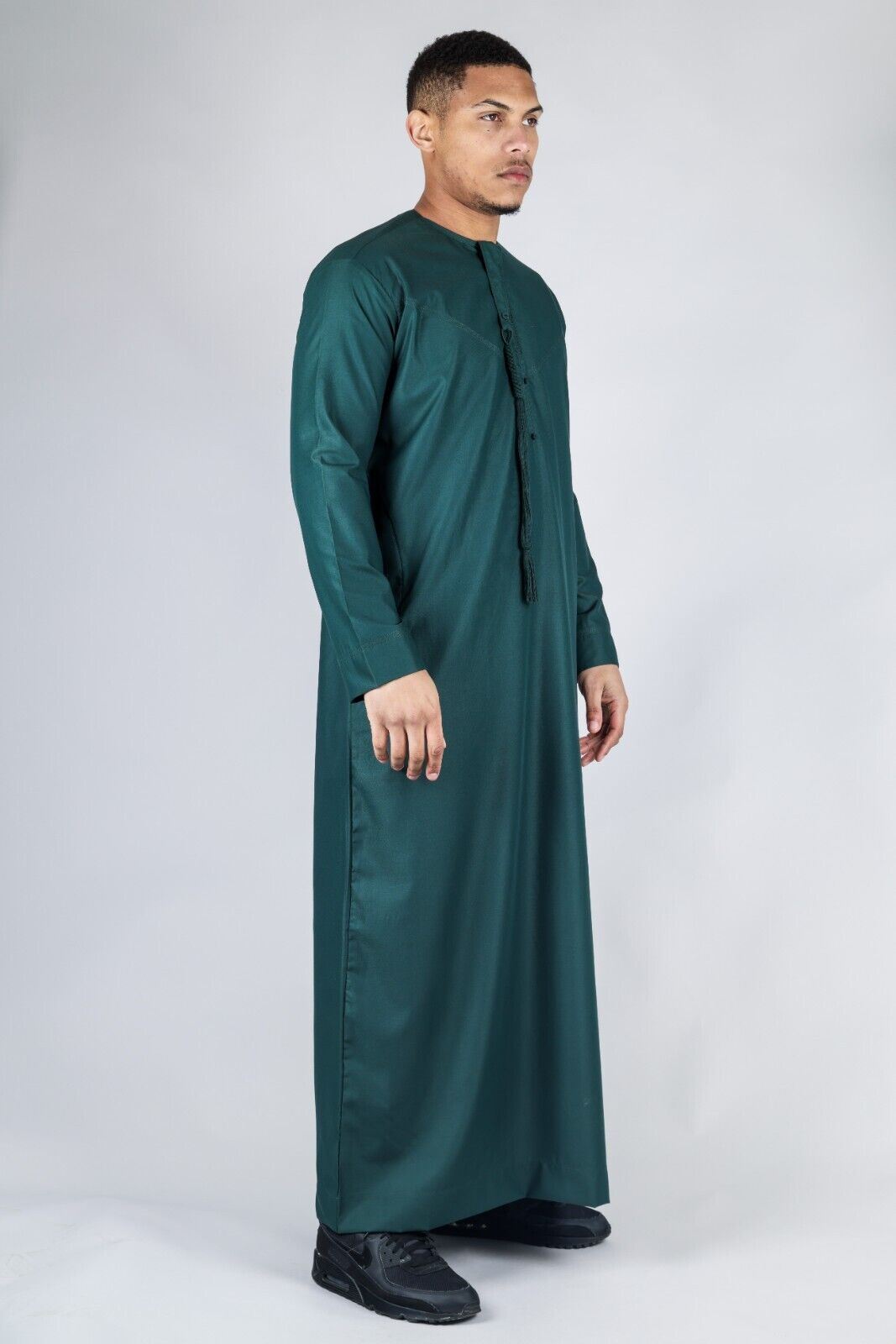 Men's Thobe Emirati Islamic Jubba Robe Eid Tassel Slim Fit