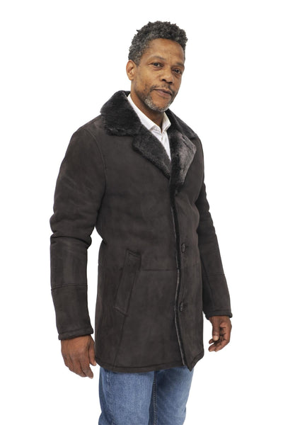 Mens Sheepskin Classic Car Coat-Littlehampton