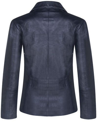 Womens Soft Leather Blazer Jacket-Apeldoorn