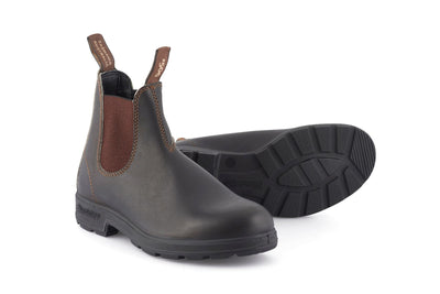 Blundstone #500 Stout Brown Chelsea Boot with Polishing Pad