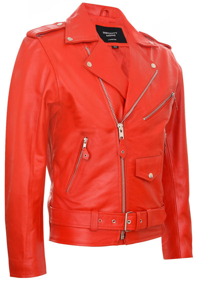Mens Cow-Hide Black Brando Jacket -Venice