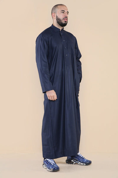 Mens Thobe Jubba Saudi Islamic Arabic Eid Cotton Kaftan Jubbah Umrah Robe