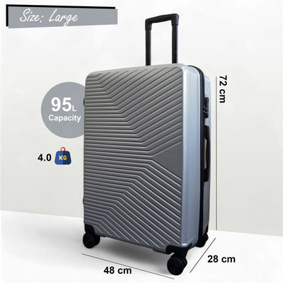 Hardshell Suitcase Set Robust 8 Wheel Luggage Cabin Case Bag