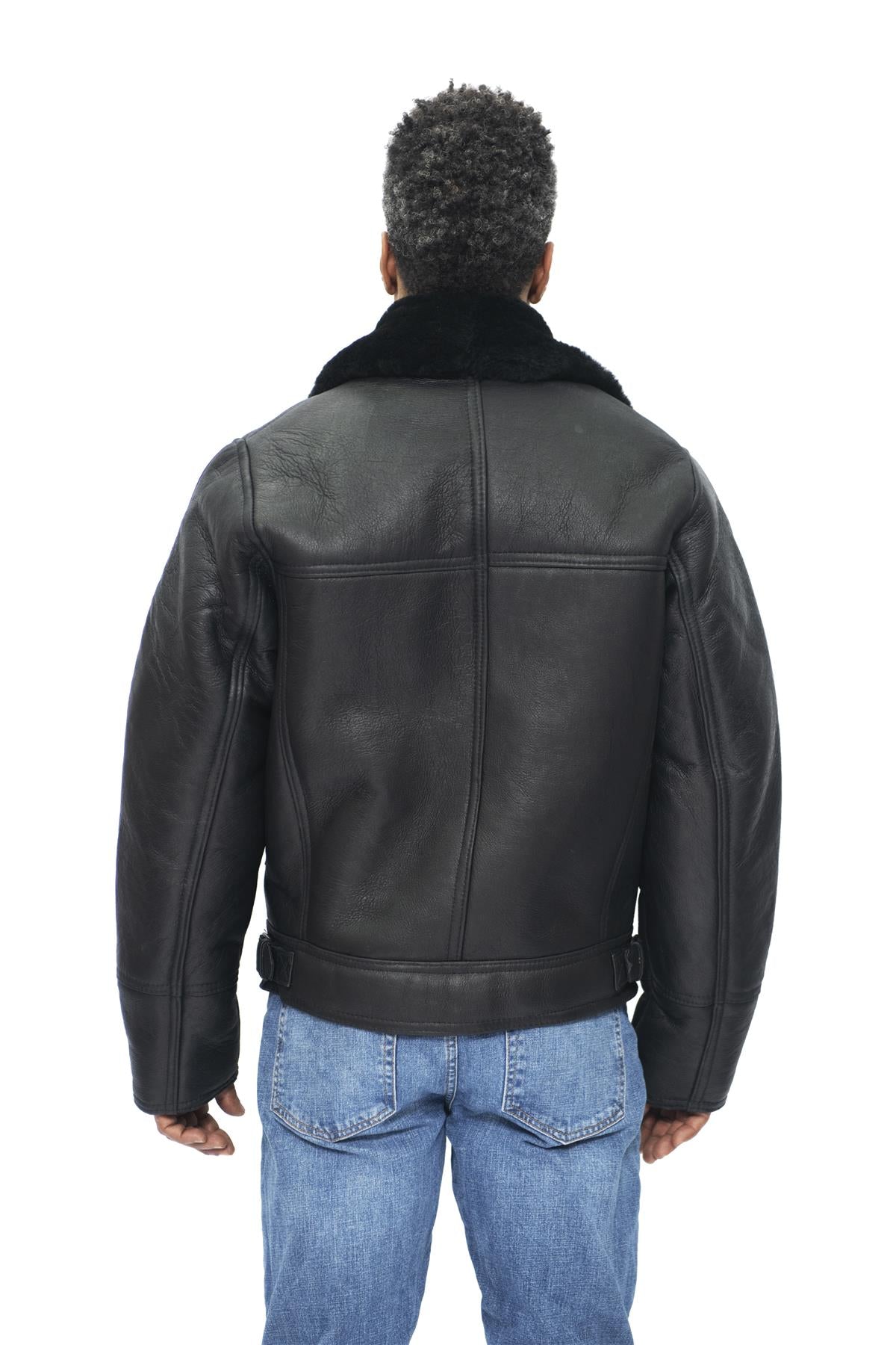 Mens Sheepskin Leather WW2 Bomber Jacket-Haverhill