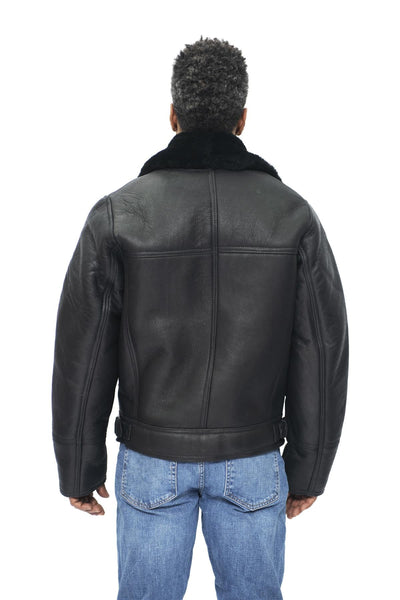 Mens Sheepskin Leather WW2 Bomber Jacket-Haverhill