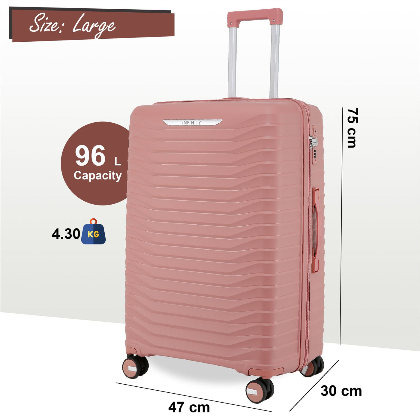 Hard Shell Suitcase Cabin TSA Luggage Travel Set