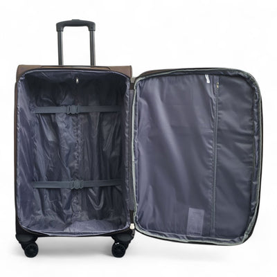 Expandable Soft 8 Wheel Lightweight Suitcase Luggage Travel Bags Set