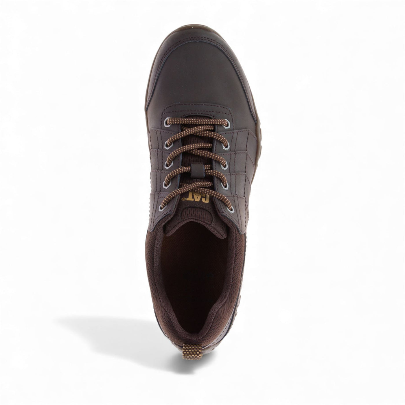 CAT Caterpillar Mens Brown Leather Hiking Boots Walking Trainers - Instruct