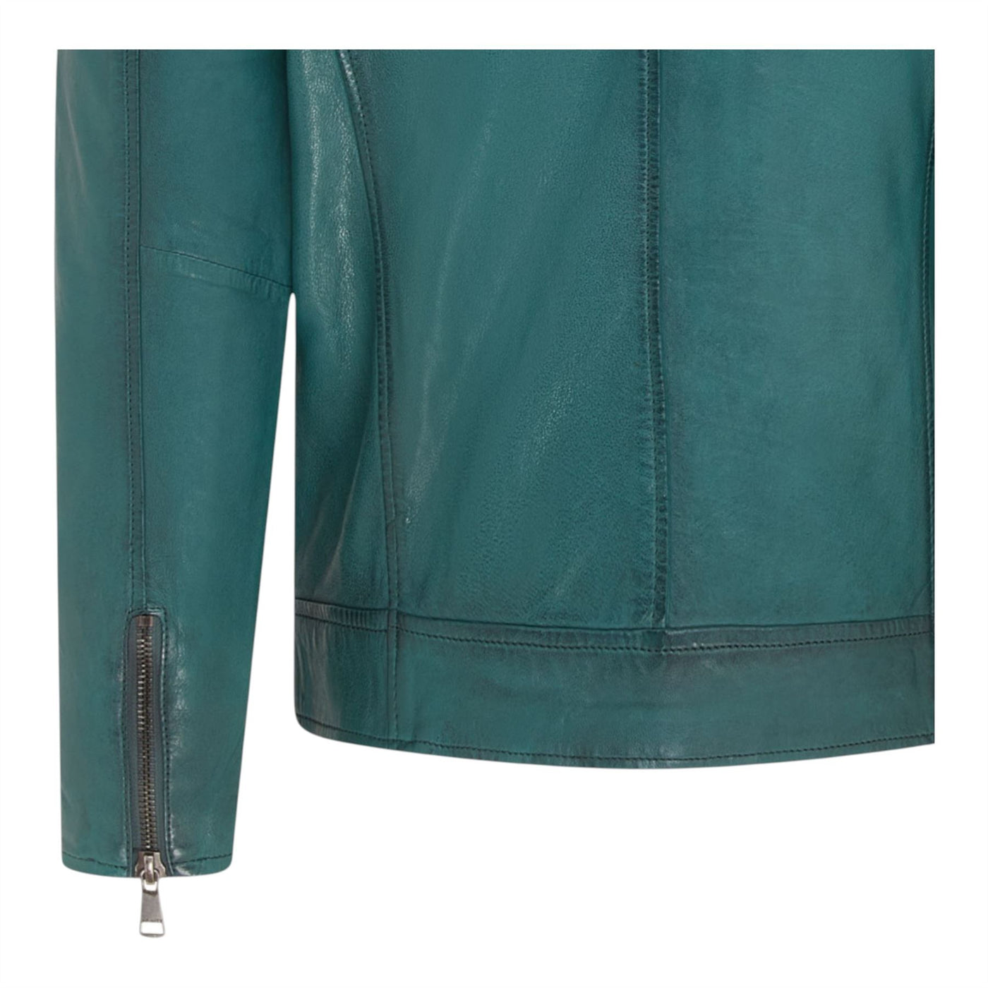 Men's Modern Classic Leather Quilted Biker Jacket - Derry