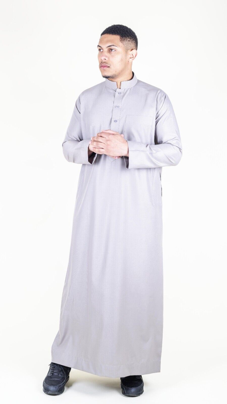 Mens Thobe Jubba Saudi Islamic Arabic Eid Cotton Kaftan Jubbah Umrah Robe