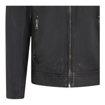 Men's Modern Classic Leather Quilted Biker Jacket - Derry
