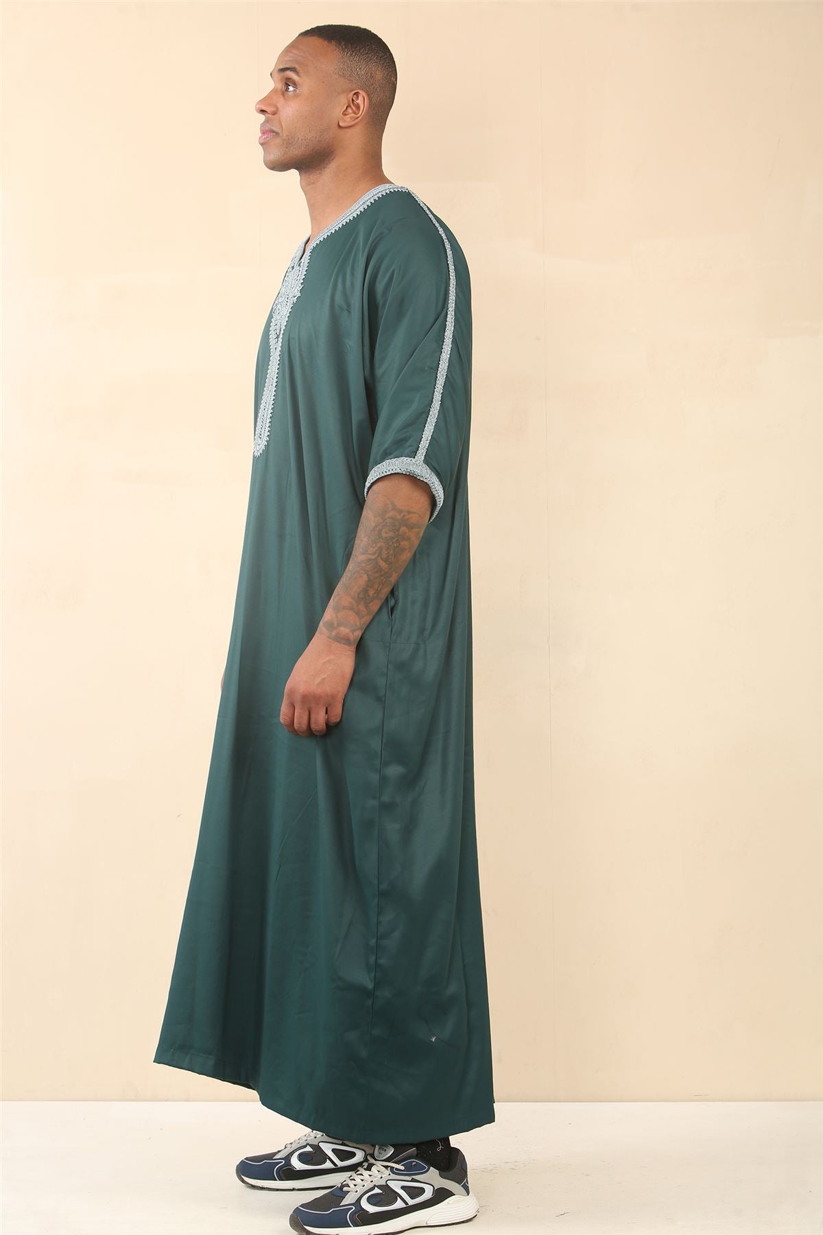 Men's Moroccan Thobe Jubba Robe Eid Djellaba Gandoura