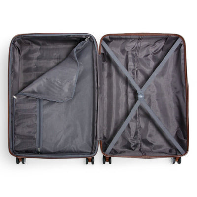 Expandable Hard Shell ABS Suitcase Set 8 Wheel Robust Travel Case Holiday Luggage