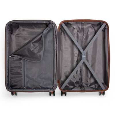 Expandable Hard Shell ABS Suitcase Set 8 Wheel Robust Travel Case Holiday Luggage