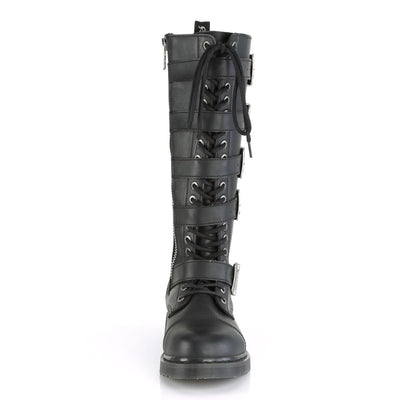 Demonia Bolt 425 Black Vegan Leather Knee High Boots