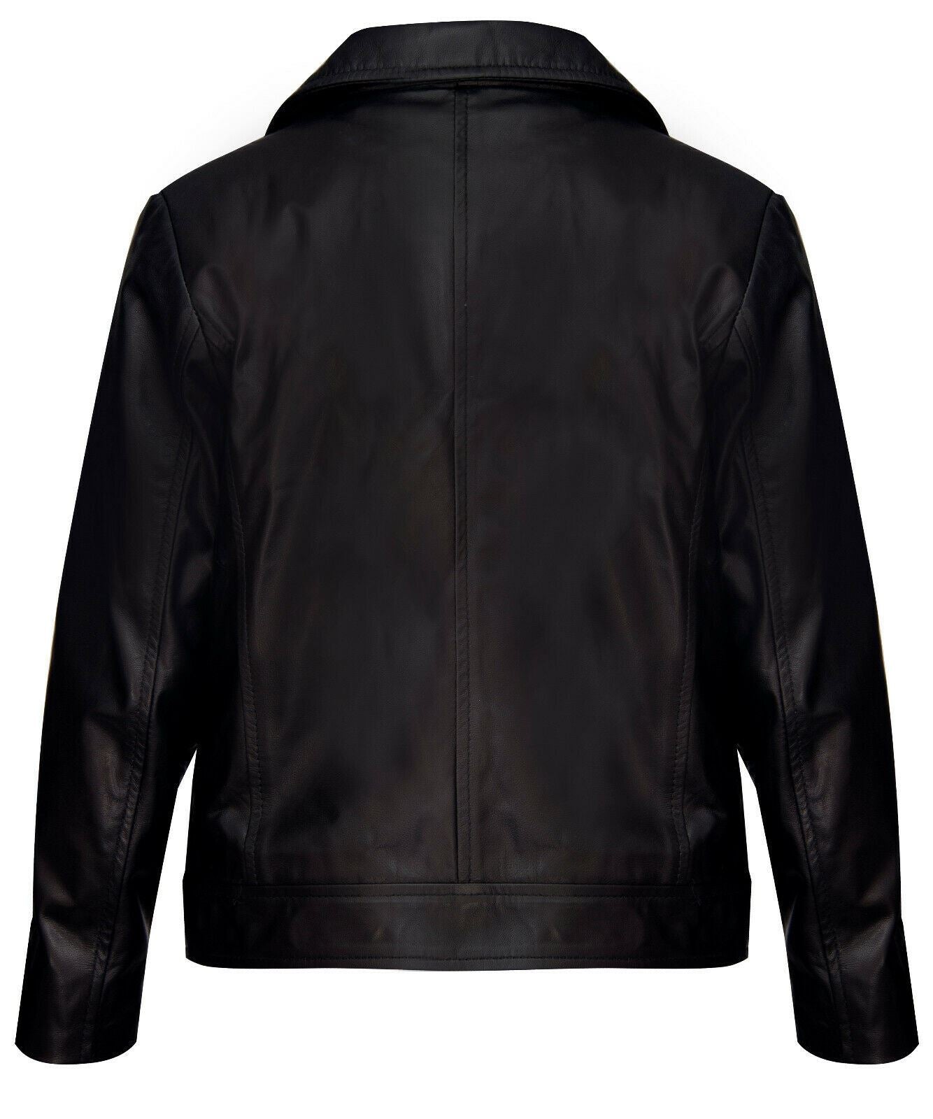 Kids Jackets Designer's Girls 100% Leather Jacket Zip Up Biker Coats (1-13Years)