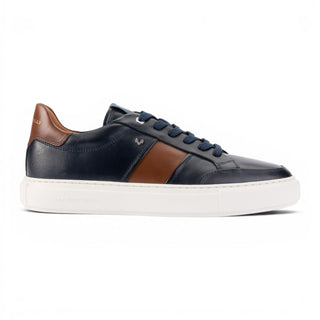 Martinelli Men's Blue Leather Sneakers Trainer Shoes - Hastings