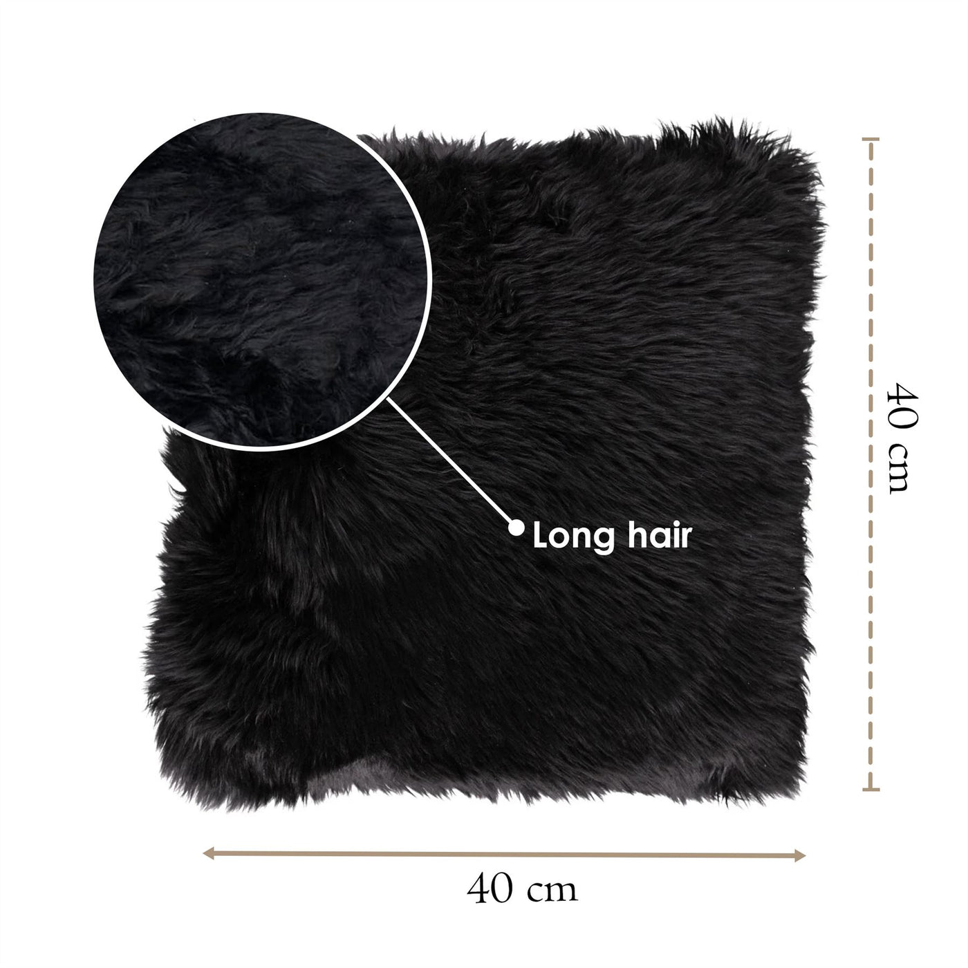 Luxury Genuine Sheepskin  40x40cm Real Wool Single Sided Cushion