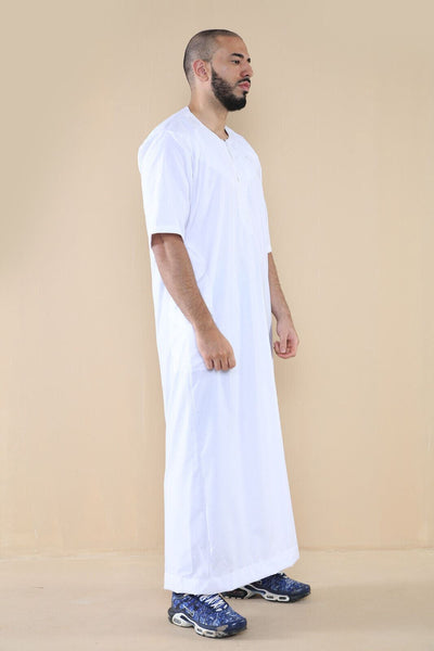 Mens Thobe Jubba Islamic Arab Moroccan Saudi Zipped Kaftan Arab Robe