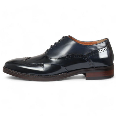 Justin Reess Men's Patent Leather Brogue Formal Shoes - Harry