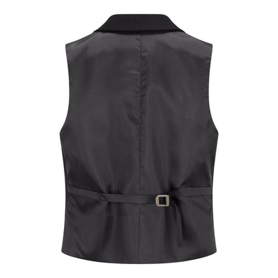 Women's 3 Piece Tailored Fit Plain Black Formal Office Suit