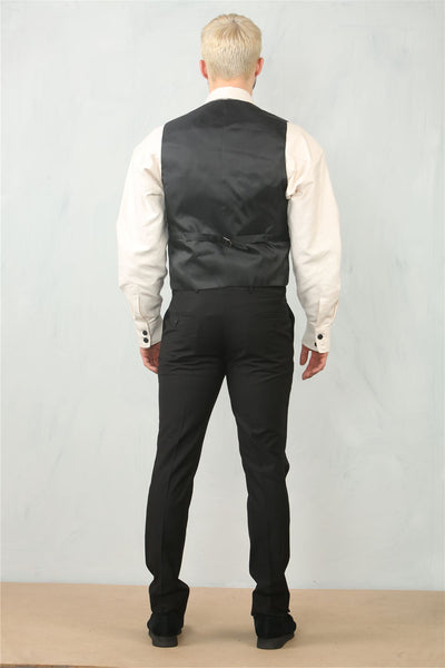 Men's Black 3 Piece Formal Classic Prom Suit Workwear