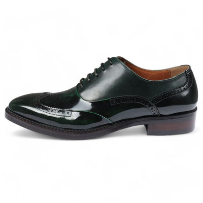 Justin Reess Men's Patent Leather Brogue Formal Shoes - Harry