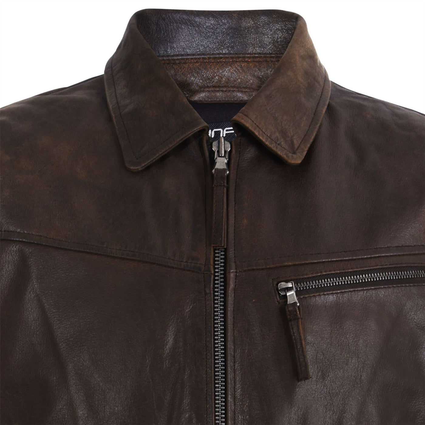 Men's Harrington Cow Hide Leather Jacket-Lima