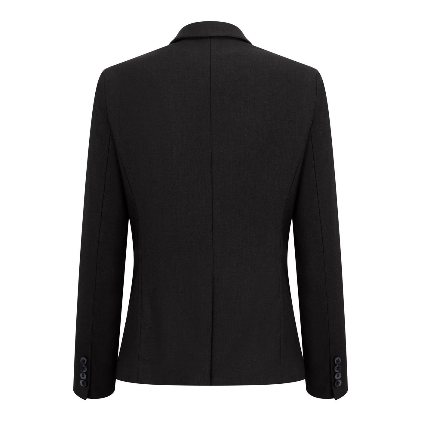 Women's 3 Piece Tailored Fit Plain Black Formal Office Suit