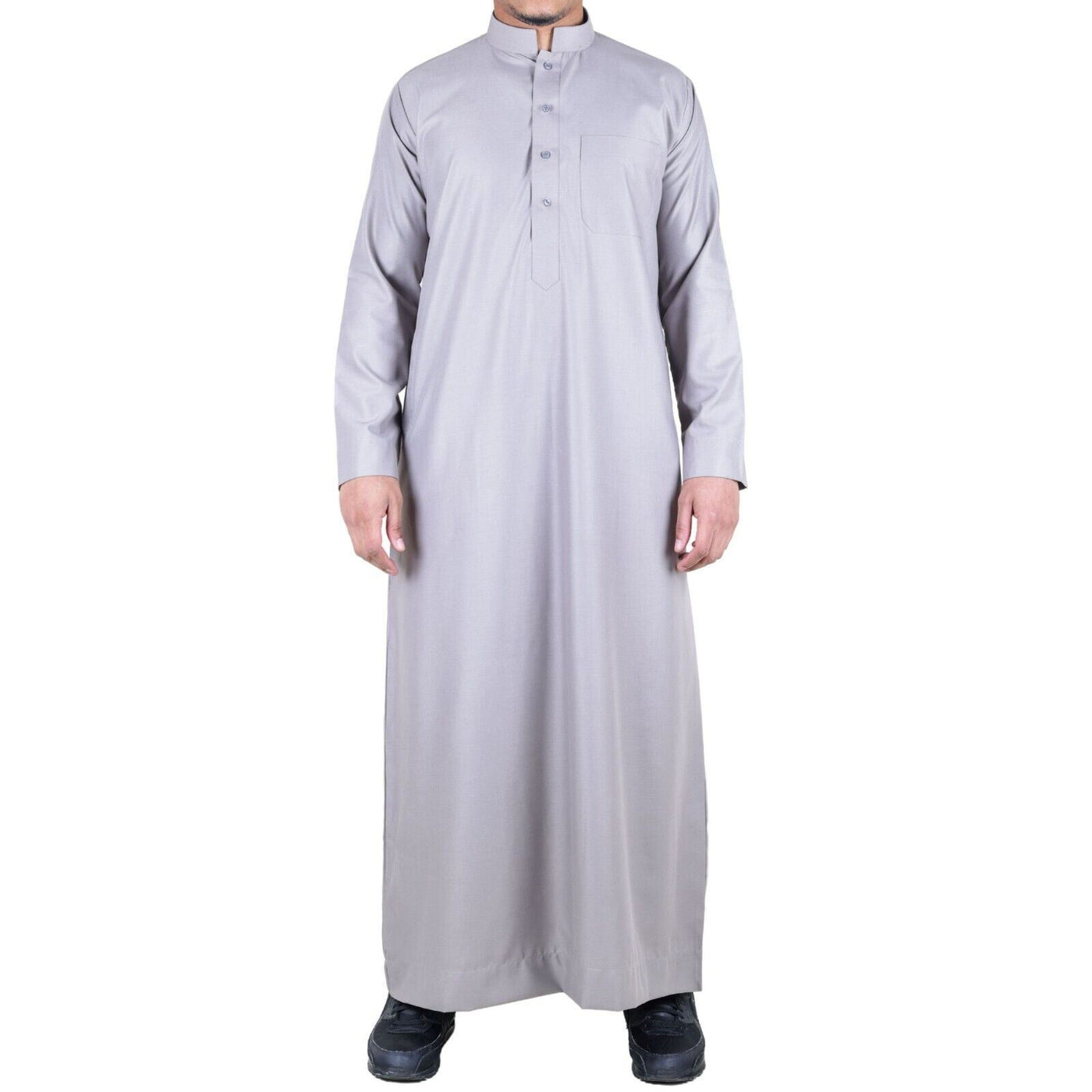 Mens Thobe Jubba Saudi Islamic Arabic Eid Cotton Kaftan Jubbah Umrah Robe