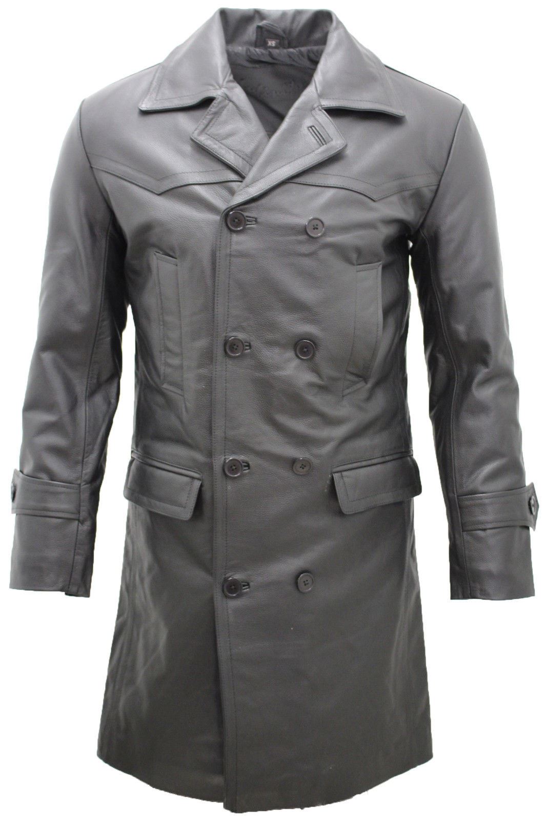 Mens Cowhide Leather Peacoat-Dortmund