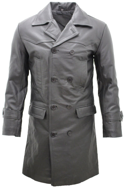 Mens Cowhide Leather Peacoat-Dortmund