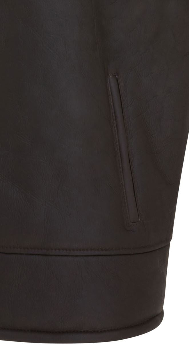 Mens Aviator Shearling Bomber Gilet - Ambler